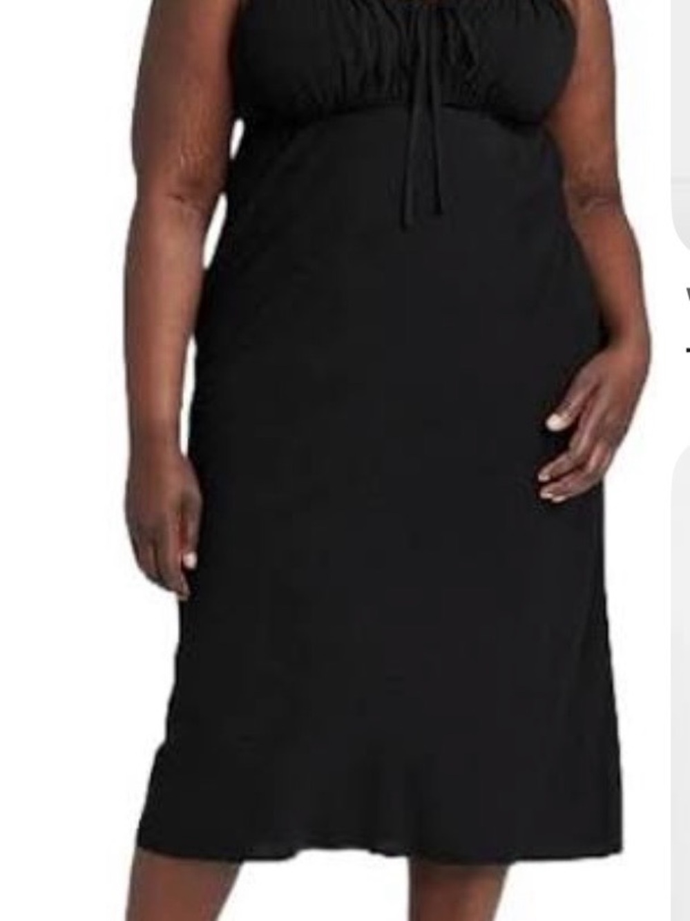 Plus-Size Black Midi Dress